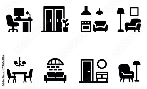 Modern Interiors Icon Set