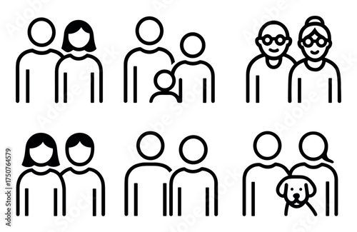 Minimalist Family Icons