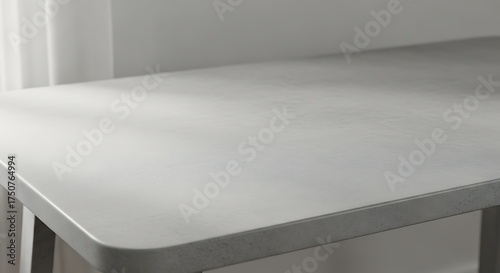 Minimalist White Tabletop - Clean Lines and Subtle Light.