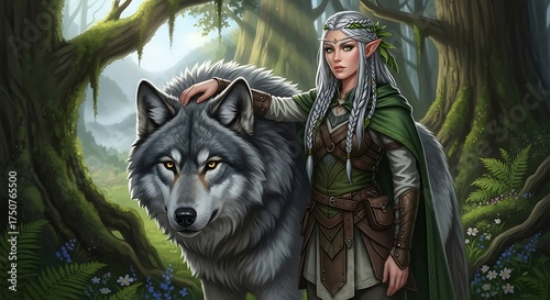 Elven Guardian - A Bond Forged in the Forest Depths.