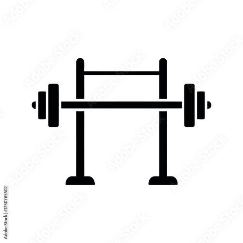 Barbell Icon – Minimal Fitness and Gym Symbol