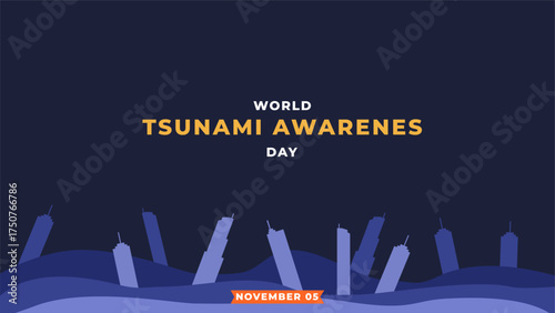 World tsunami awareness day flyer