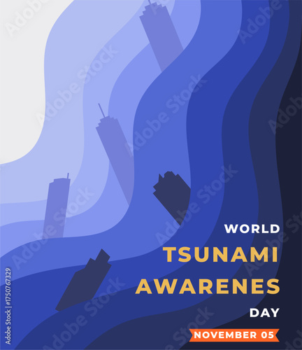 World tsunami awareness day flyer