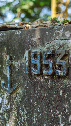 old rusty metal sign