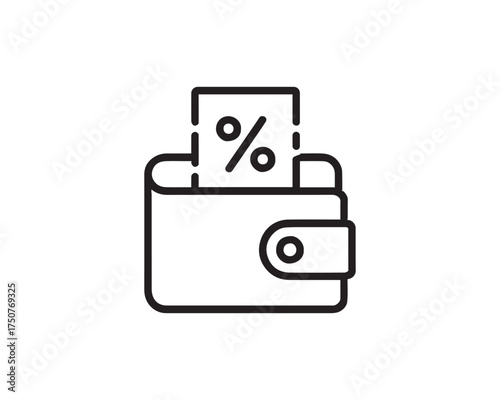 Digital Coupon wallet icon vector design illustration