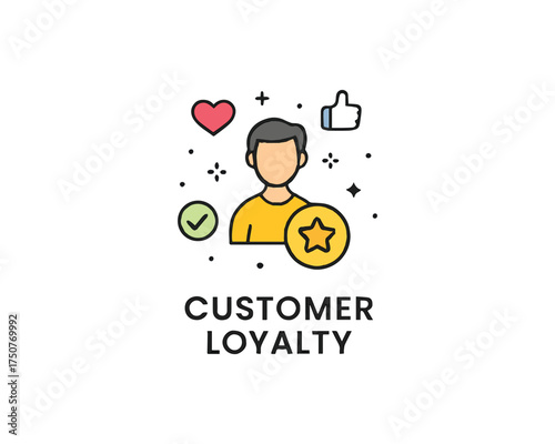 Customer Loyalty program icon vector design illustration.