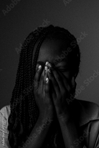 young woman in depression