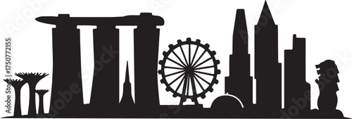 Vector illustration of an ancient city with old building and column