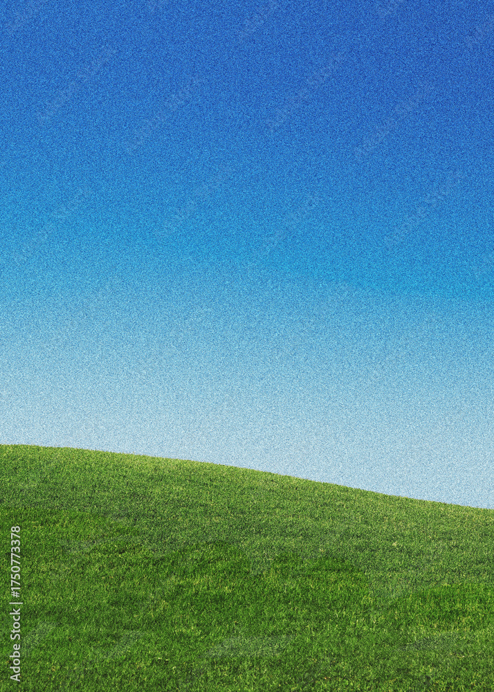 Fototapeta premium Grainy grass hill landscape background