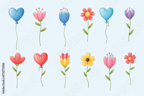Elegant lave flower floral design illustration