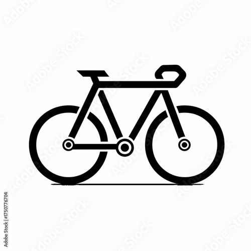 Black and white illustration of a bicycle, showcasing its frame, wheels, and handlebars.