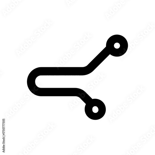 Black share icon suitable for digital marketing materials. Can be used for websites, apps, social media graphics, and presentations.