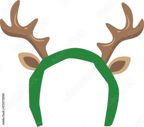 Reindeer Antlers Headband Christmas Illustration