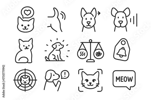 Overlay analysis vector emotion mood color decoder pet communication ar tag icon