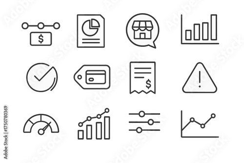 Bubble summary habits transaction icons spikes vector spending icon analysis meter receipt