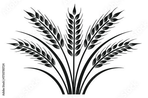 Wheat Ears Vector – Agricultural Grain Symbol for Farm and Harvest Design