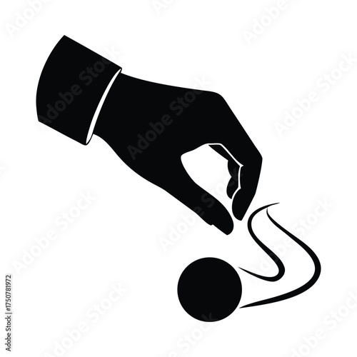 Hand Dropping Coin Icon – Charity Donation Symbol Vector Illustration