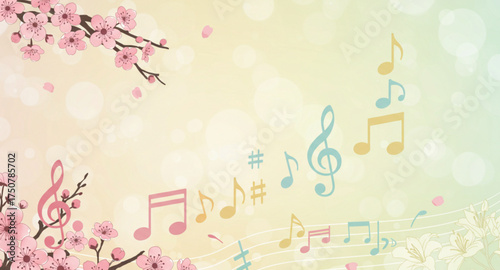 music background with flowers