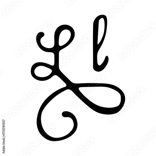 Capital and small L alphabet icons