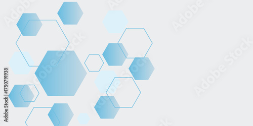 Abstract blue hexagon banner background. Eps10 vector