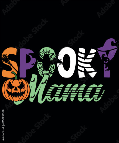 Halloween T-Shirt Graphic Design Spooky, Scary, Cute Pumpkin, Ghost, Witch Graphic 