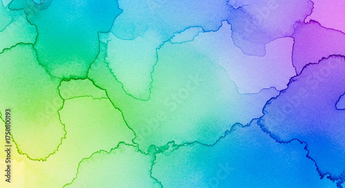 Abstract watercolor background with a blend of vibrant colors, creating a smooth and dreamy texture with a sense of fluidity and ethereal beauty