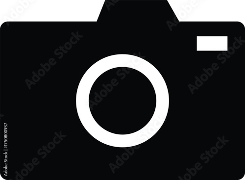Minimalist Camera Icon for Photography Concepts