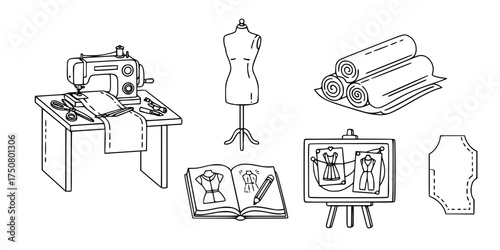 Saudi Traditional Clothing Outline Icon Set. Thobe, Ghutra, Agal, Abaya, Niqab, Bisht. Middle East Fashion, Culture, & Apparel.

