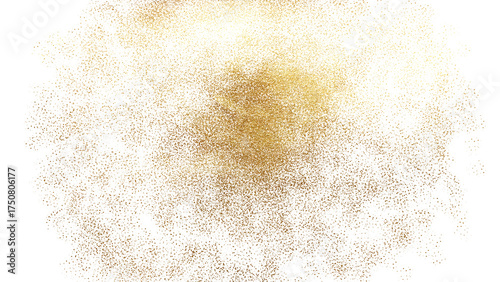 gold sparkles dust particles on transparent background