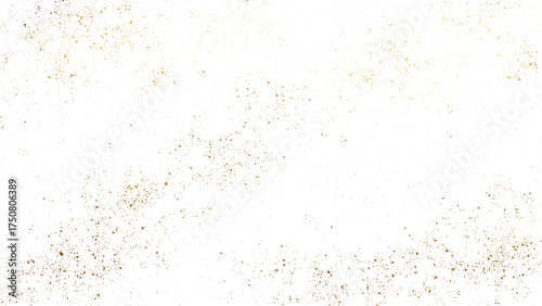 gold sparkles dust particles on transparent background