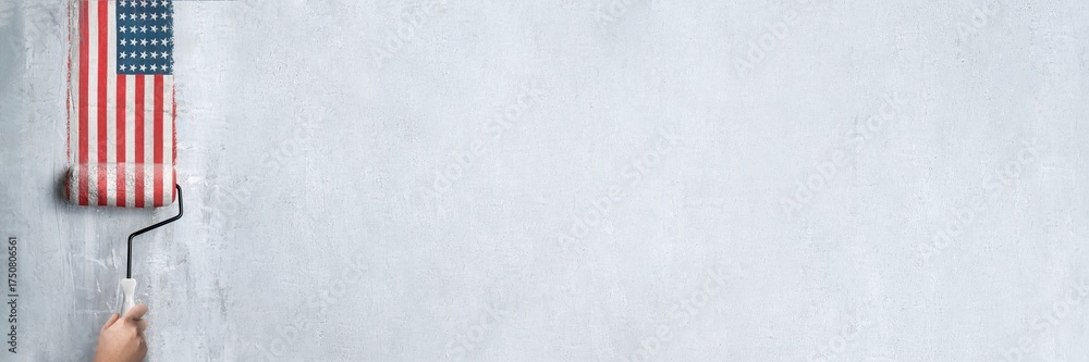 Obraz premium American flag paint background
