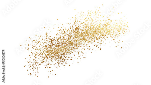 gold sparkles dust particles on transparent background