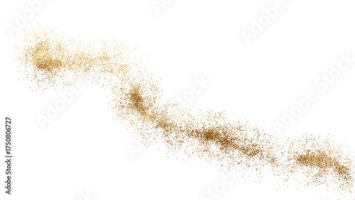gold sparkles dust particles on transparent background