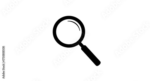 Illustration of magnifying glass icon isolated on white background