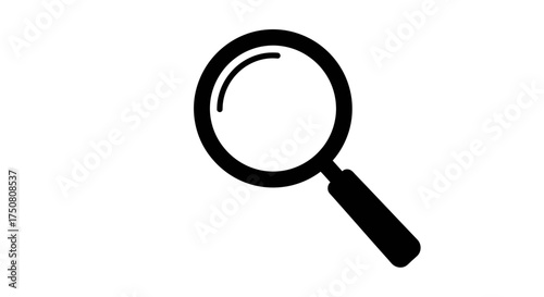 Illustration of magnifying glass icon isolated on white background