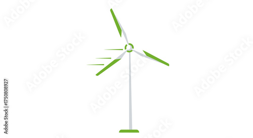 Illustration of various energy production facilities illustration isolated on white background