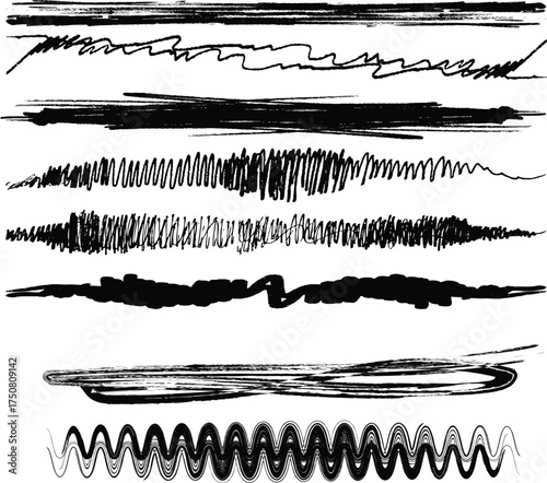 Hand Drawn Brush Stroke Pack – Artistic Ink, Paint, and Marker Brush Strokes for Design Projects, Textures, Backgrounds, Highlights, and Creative Illustrations