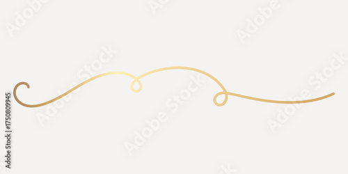 Minimalist golden branch illustration, hand drawn vector