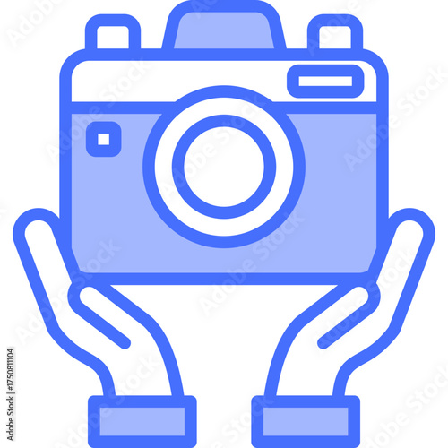 Photography Service blue icon
