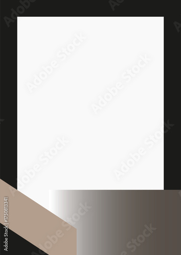 Black frame collage element vector
