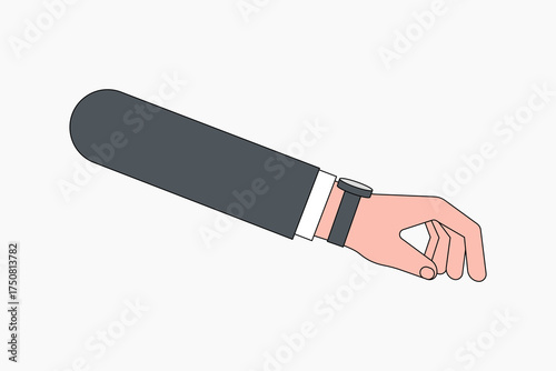 Businessman's hand, gesture collage element vector