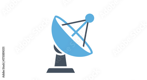 Conceptual illustration of a satellite dish antenna for telecommunications technology