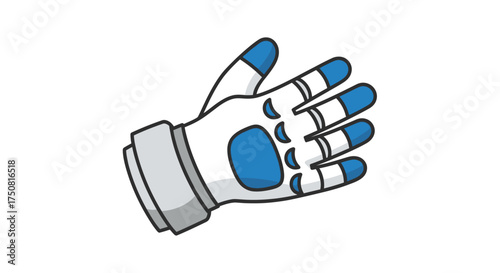 Stylized astronaut glove illustration for space exploration themed designs vector graphic