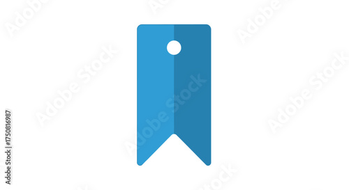 Elegant blue bookmark icon for books and digital platforms with a clean design aesthetic