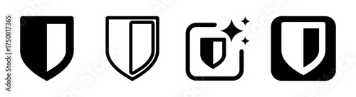 Shield icon protection sign firewall symbol in transparent PNG vector illustration for cybersecurity and digital security design
