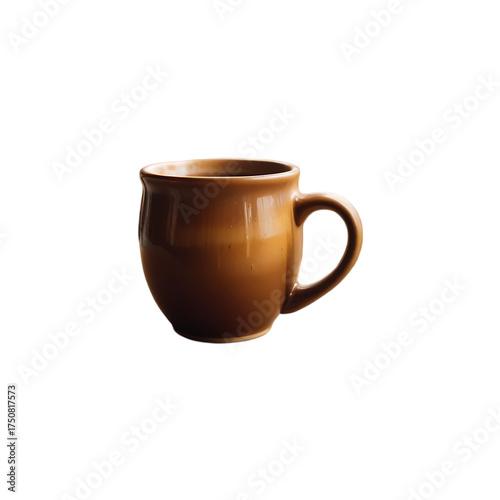 Wallpaper Mural Rustic ceramic mug with a warm amber glaze and handle Torontodigital.ca