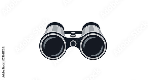 Binoculars isolated on white background.