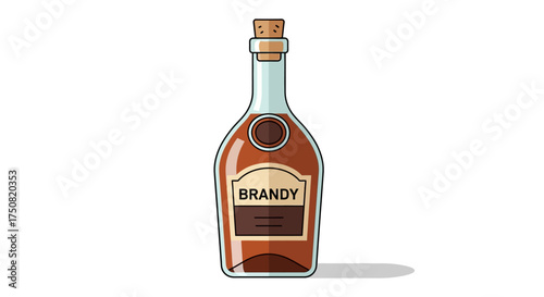 Brandy Bottle Illustration.