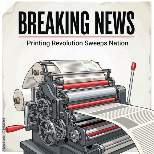Breaking News Printing Revolution Sweeps Nation.