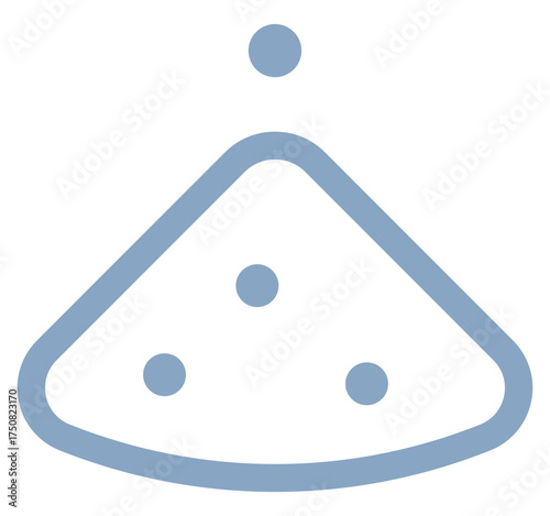 A simple sugar icon vector illustration showing white sweet powder used for making milk tea or desserts.